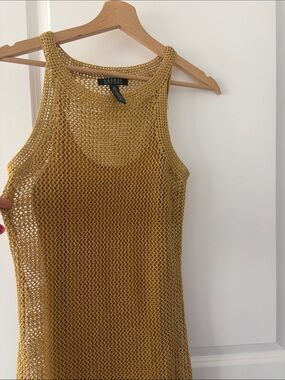 Ralph Lauren
Glitter mid-length dress gold  Yellow Crochet dress! Sir s, amazin